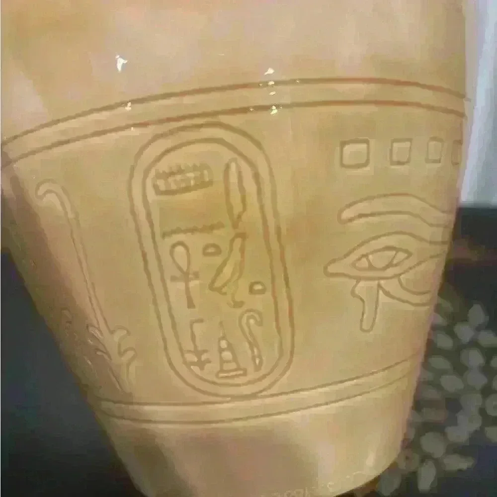 1978 Signed Duncan Enterprises Egyptian Hieroglyphics vase
